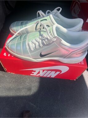 Nike Total 90 PRM White Black Silver Indoor Soccer Shoes IM3500-100 Mens NO LID!